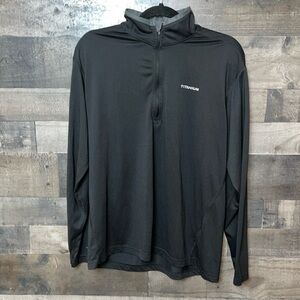Gray Columbia Titanium Zip Neck Long Sleeve Shirt